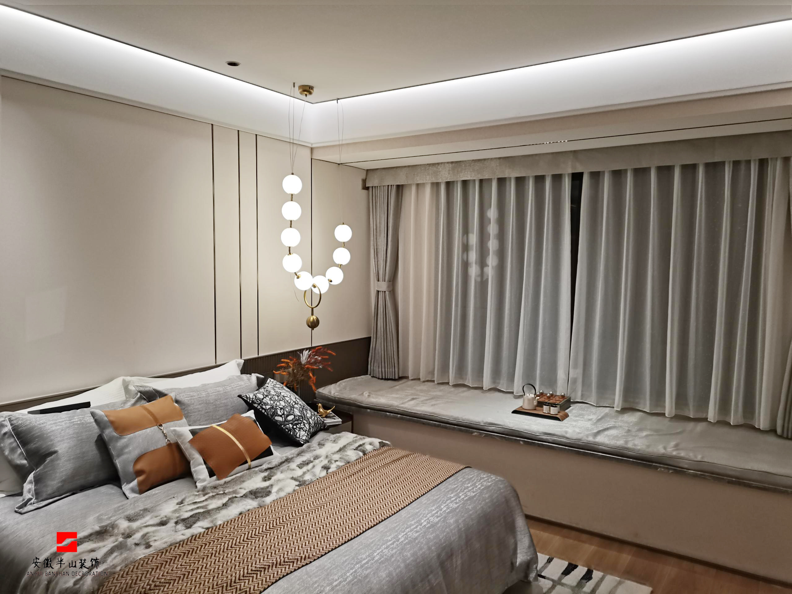 淮北.華松蘭墅香汐B戶型輕奢風(fēng)樣板間裝飾工程(圖10) 主臥1.jpg