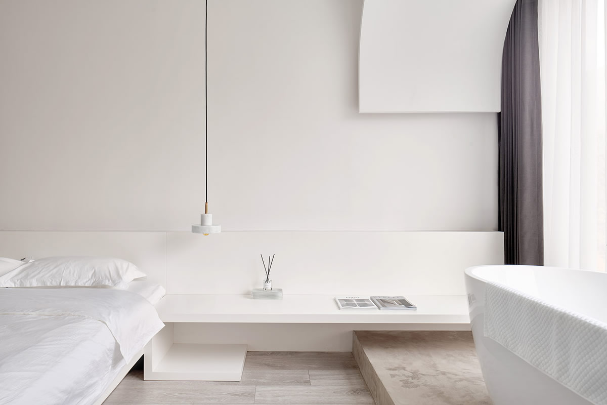 超白”客房:現(xiàn)代極簡風(fēng)民宿裝修設(shè)計(圖2) 超白”客房:現(xiàn)代極簡風(fēng)民宿裝修設(shè)計(圖2)