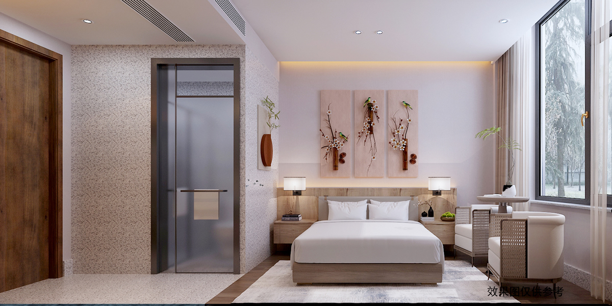 巢湖厵村CG02民宿現(xiàn)代客房裝修(圖1) 巢湖厵村CG02民宿現(xiàn)代客房裝修(圖1)