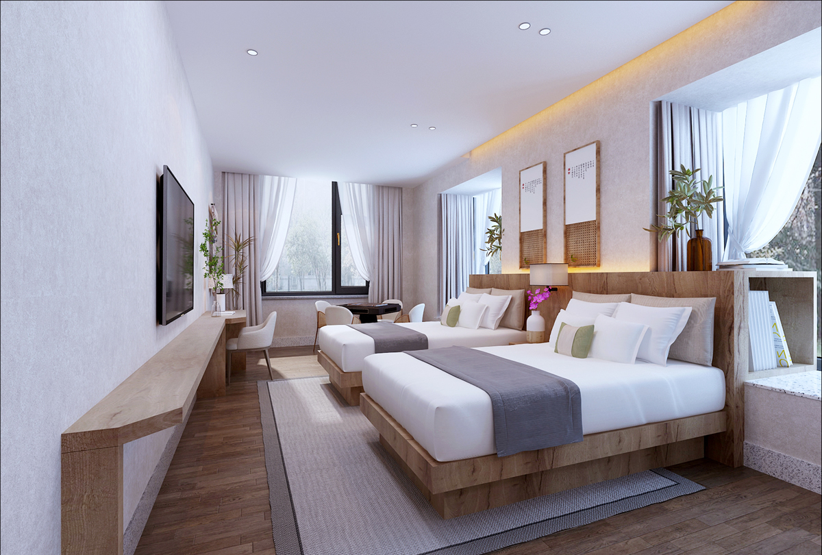 巢湖厵村民宿現(xiàn)代田園風(fēng)格民宿設(shè)計(jì)裝修(圖4) 巢湖厵村民宿現(xiàn)代田園風(fēng)格民宿設(shè)計(jì)裝修(圖4)