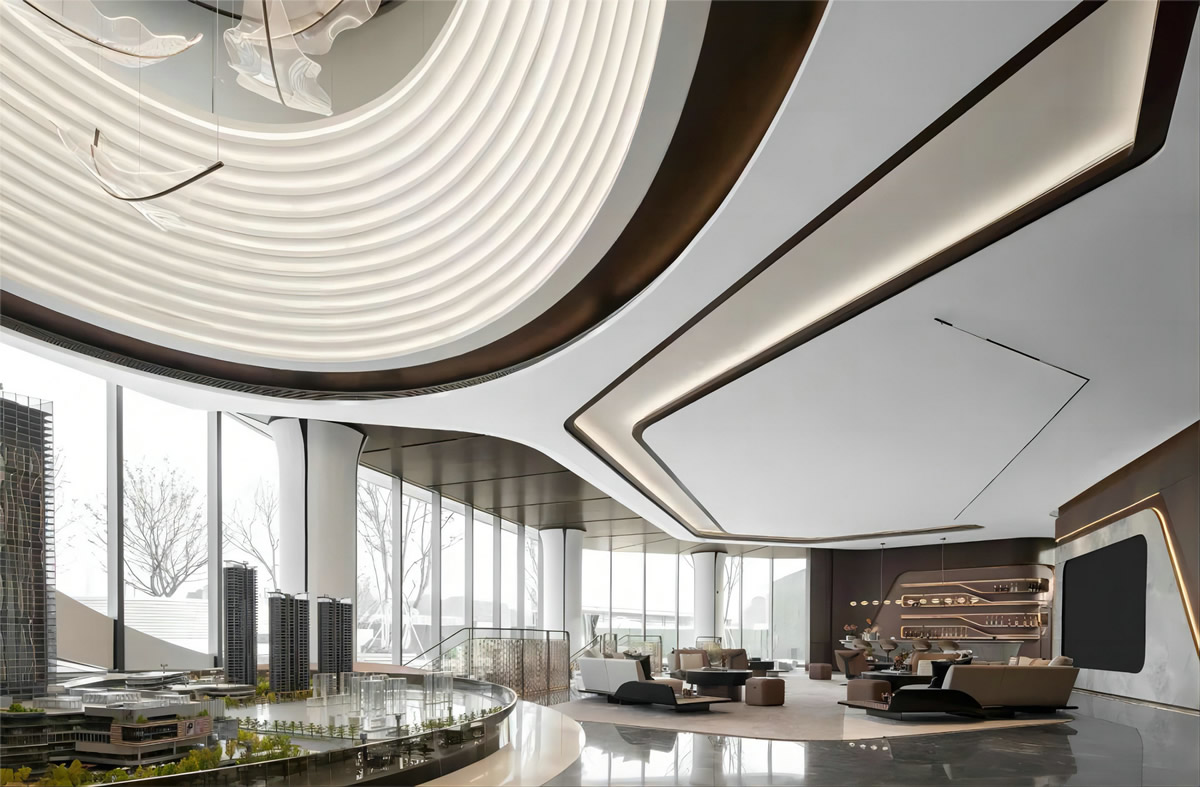 淮北·金街坊售樓部現(xiàn)代簡約裝飾裝修設(shè)計(jì)工程(圖3) 淮北·金街坊售樓部現(xiàn)代簡約裝飾裝修設(shè)計(jì)工程(圖3)