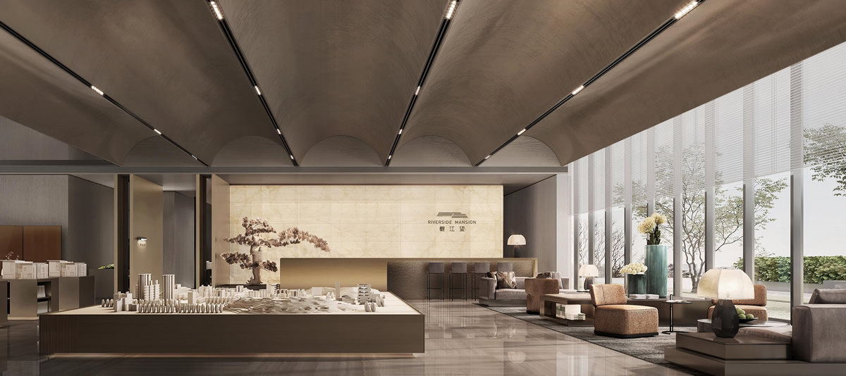 蕪湖·樾江望現(xiàn)代簡(jiǎn)約風(fēng)格售樓部裝飾裝修工程(圖4) 蕪湖·樾江望現(xiàn)代簡(jiǎn)約風(fēng)格售樓部裝飾裝修工程(圖4)