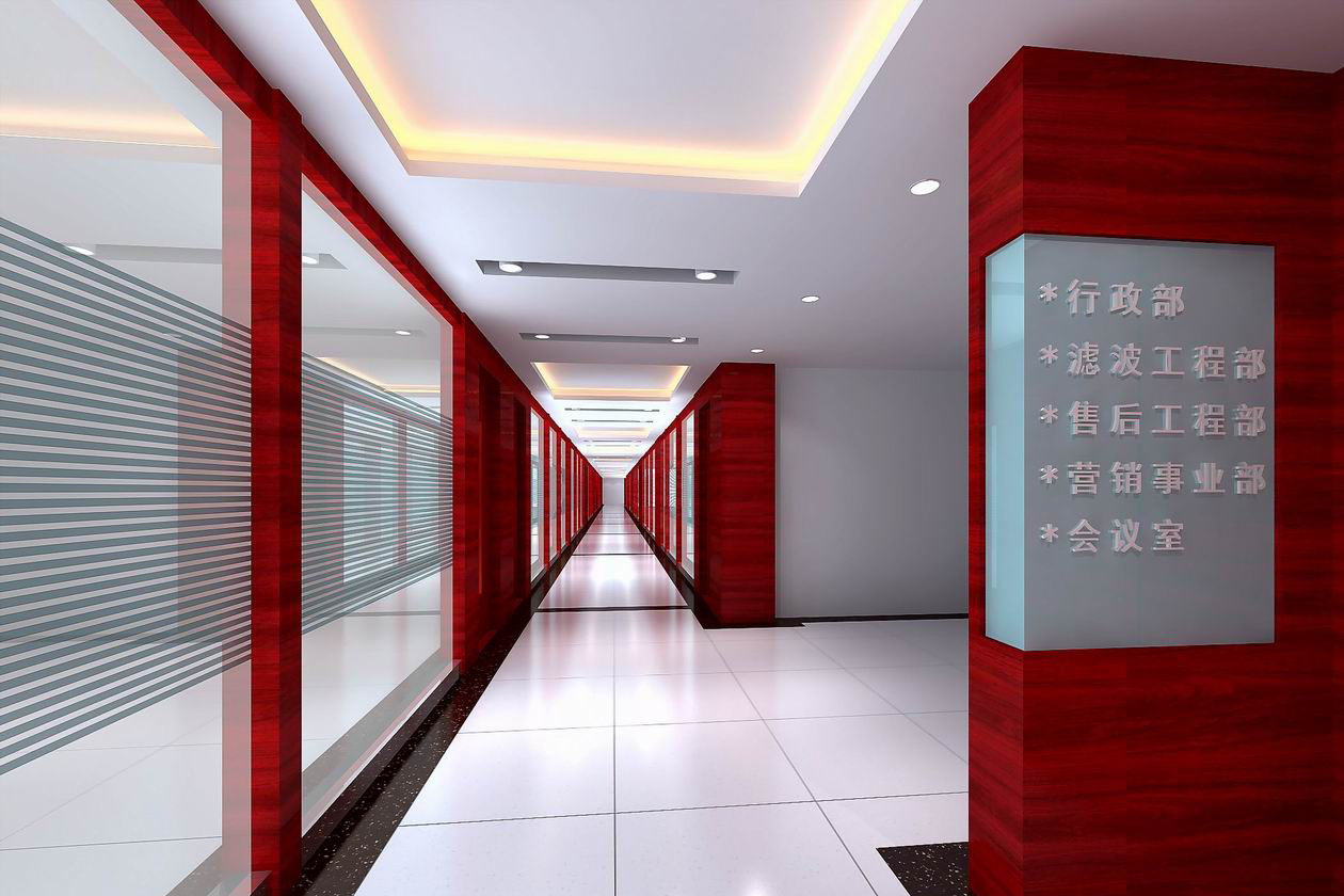合肥華威電力3000平方辦公樓裝修設(shè)計(jì)(圖6) 走道+.jpg
