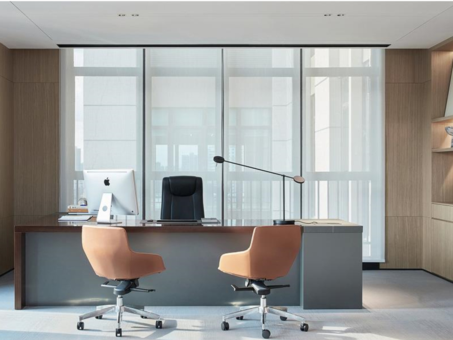 合肥金保大廈沃龍新辦公室裝修設(shè)計(jì)案例(圖3) 總經(jīng)理室2.jpg