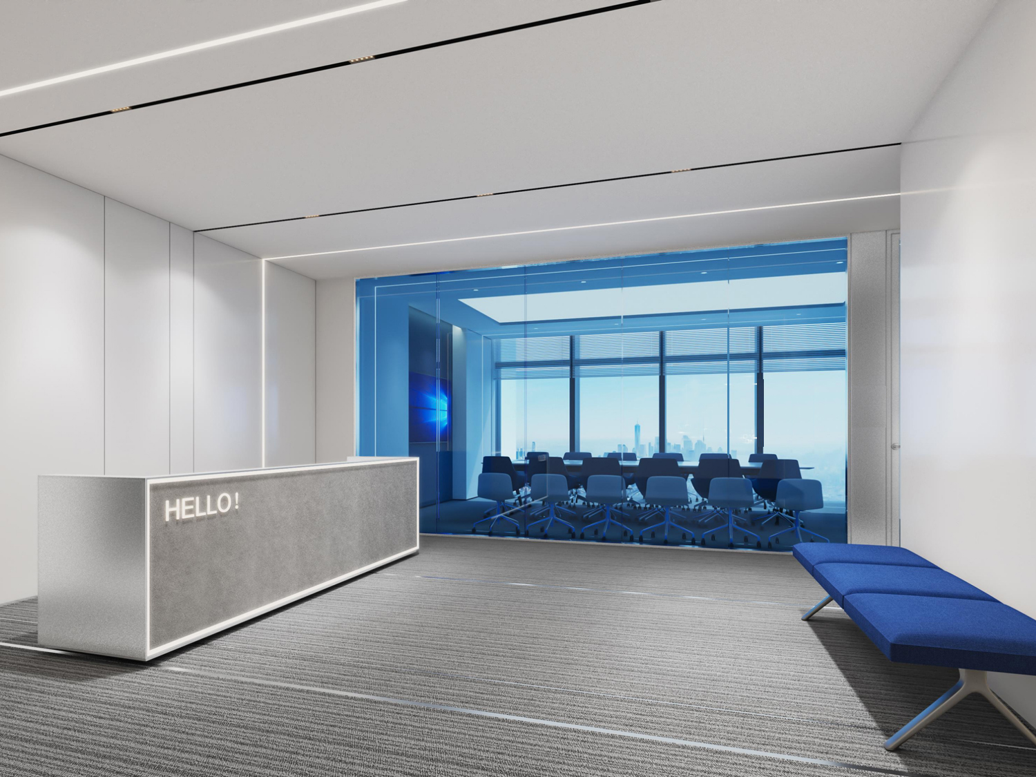 合肥2000平方現(xiàn)代風(fēng)科技公司辦公室裝修設(shè)計(圖3) 前臺.jpg