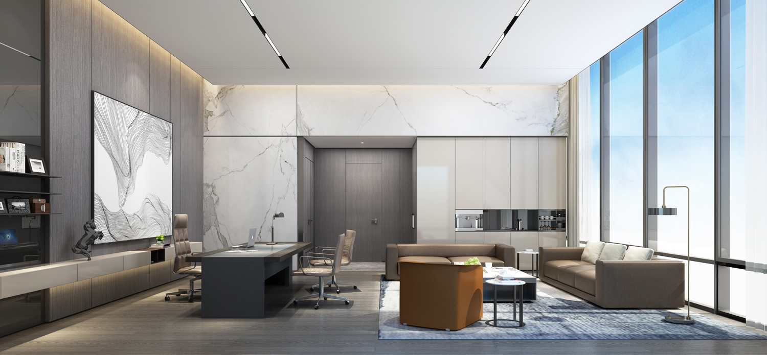 辦公室裝修-如何做好水電施工(圖1) 董事長(zhǎng)辦公室.jpg