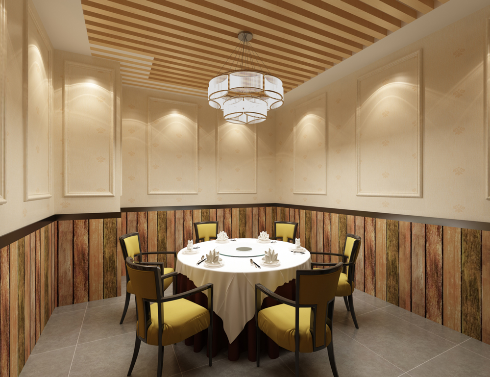 合肥瑤海區(qū)1500平方餐廳裝修設(shè)計(jì)案例(圖4) 合肥瑤海區(qū)1500平方餐廳裝修設(shè)計(jì)案例(圖4)